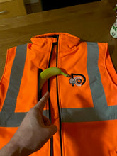 Load image into Gallery viewer, EPIC ORANGE DOING GODS WORK IN THE DEVILS PLAYGROUND JACKET
