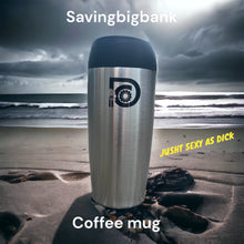 Load image into Gallery viewer, Push Button Silver Mug &quot;Saving Big Bank edition&quot;
